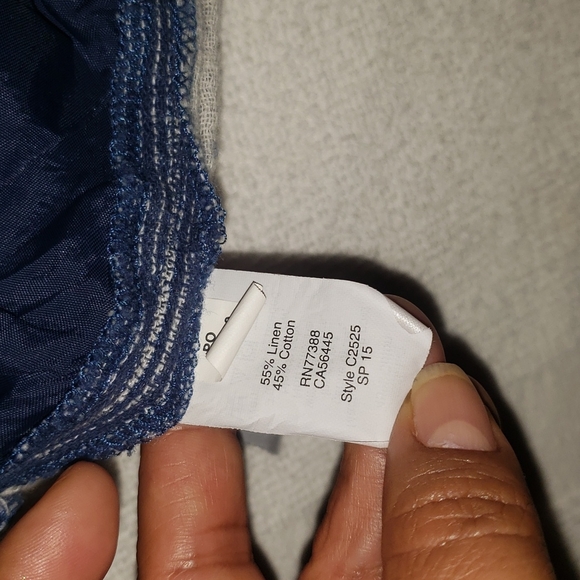 Madewell Blue Pull-On Tryout Cotton Linen Shorts | Sz. XS | Elastic Waist - Picture 7 of 7